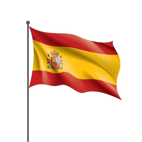 Bandera de España, ilustración vectorial sobre fondo blanco — Archivo Imágenes Vectoriales