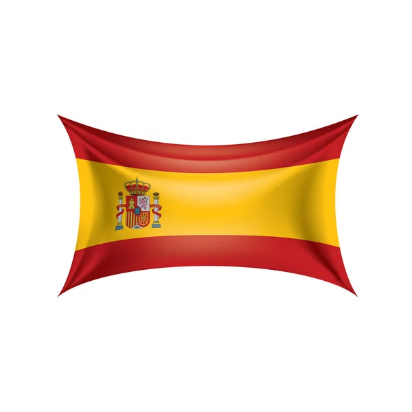 Drapeau National Espagne Illustration Vectorielle Sur Fond Blanc — Image vectorielle