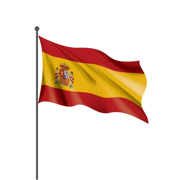 Bandera de España, ilustración vectorial sobre fondo blanco — Archivo Imágenes Vectoriales