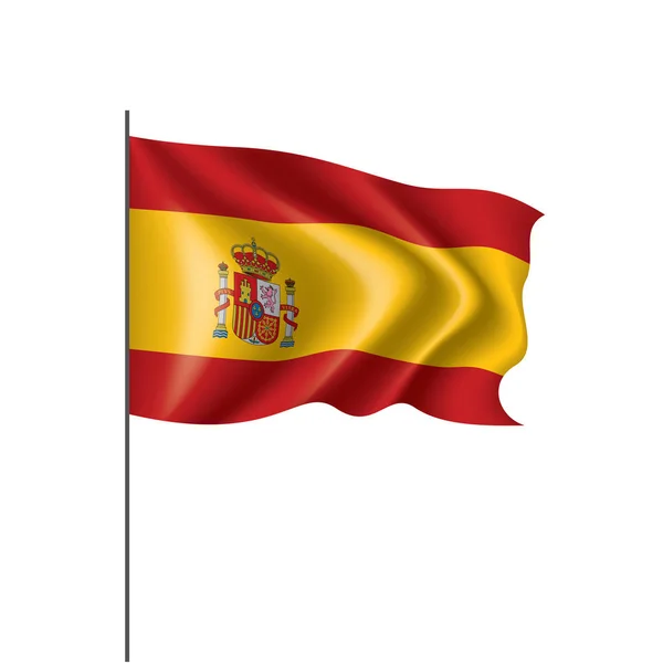 Drapeau espagne, illustration vectorielle sur fond blanc — Image vectorielle