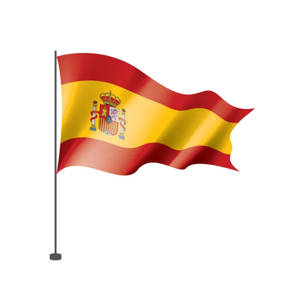 Spain flag, vector illustration on a white background — Stock Vector