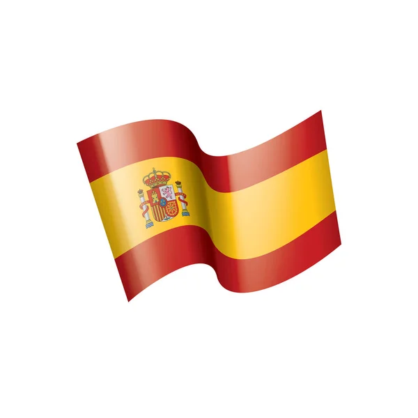 Bandeira de espanha, ilustração vetorial em um fundo branco — Vetor de Stock