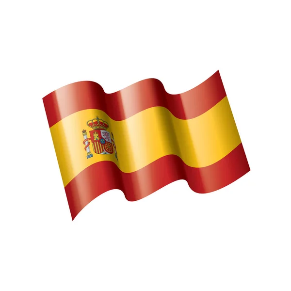 Spain flag, vector illustration on a white background — Stock Vector