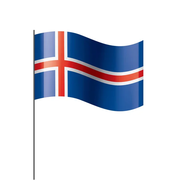 Island vlajka, vektorové ilustrace na bílém pozadí — Stockový vektor