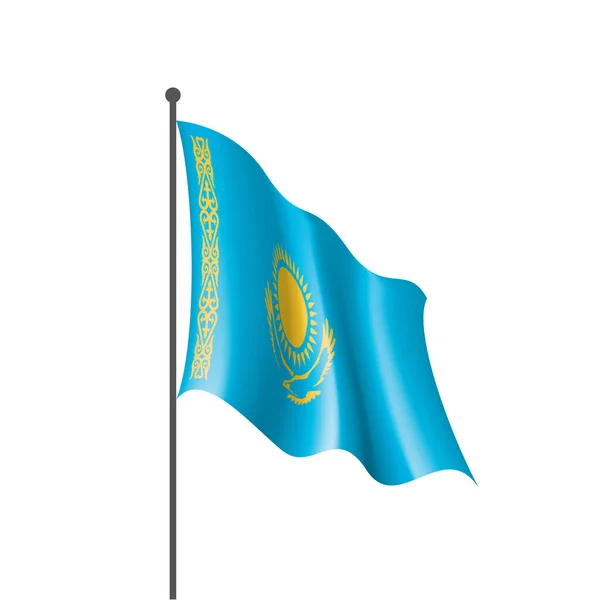 Kazakhstan flag, vector illustration on a white background — Stock Vector
