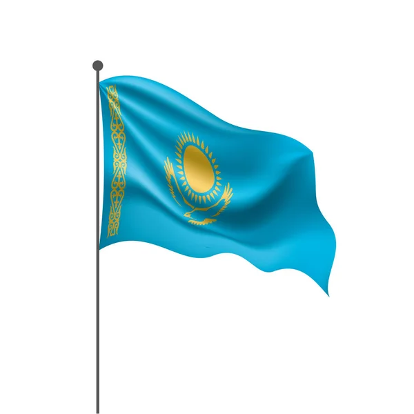 Державний прапор Казахстану, зображення на білому тлі — стоковий вектор