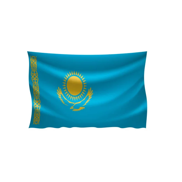 Flaga Kazachstanu, ilustracja wektora na białym tle — Wektor stockowy