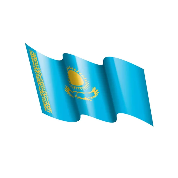 哈萨克斯坦国旗，白色背景上的矢量插图 — 图库矢量图片