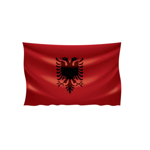 Bandera de Albania, ilustración vectorial sobre fondo blanco — Vector de stock