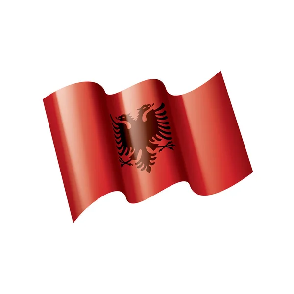 Bandera de Albania, ilustración vectorial sobre fondo blanco — Vector de stock