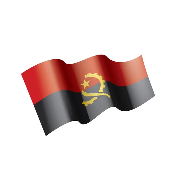 Bandera de Angola, ilustración vectorial sobre fondo blanco — Archivo Imágenes Vectoriales