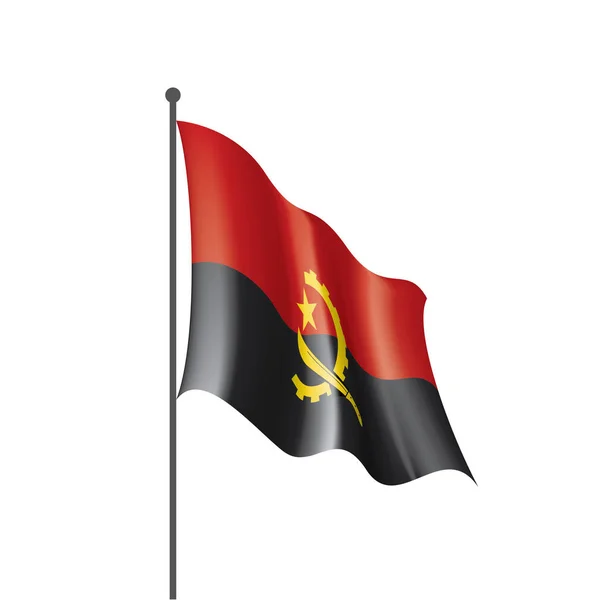 Bandera de Angola, ilustración vectorial sobre fondo blanco — Vector de stock