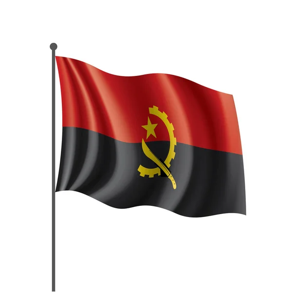 Angola flag, vector illustration on a white background — Stock Vector