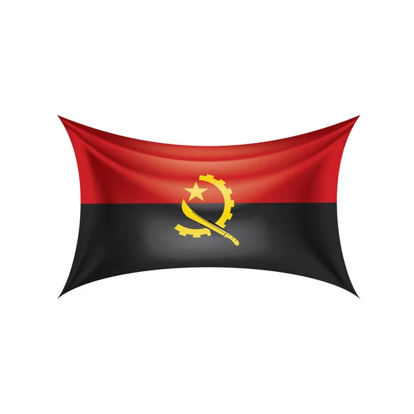 Bandera de Angola, ilustración vectorial sobre fondo blanco — Vector de stock