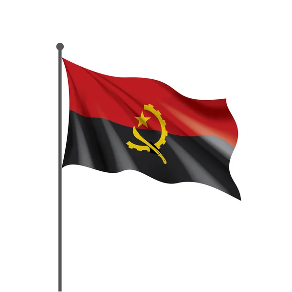 安哥拉旗子, 矢量例证在白色背景 — 图库矢量图片