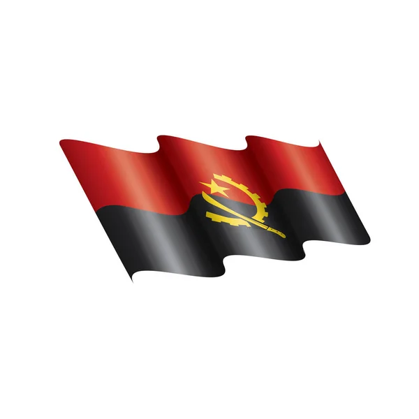 Bandera de Angola, ilustración vectorial sobre fondo blanco — Archivo Imágenes Vectoriales