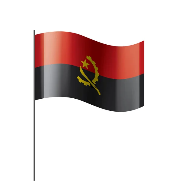 Bandera de Angola, ilustración vectorial sobre fondo blanco — Vector de stock