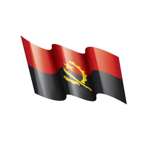 Vlag van Angola, vectorillustratie op een witte achtergrond — Stockvector