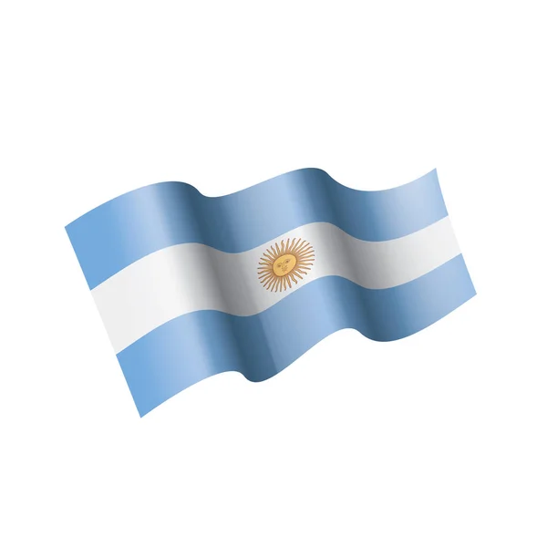 Bandeira da Argentina, ilustração vetorial sobre fundo branco — Vetor de Stock