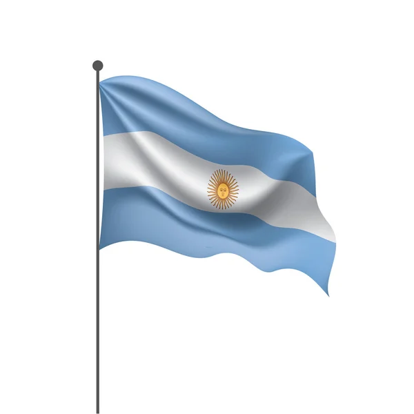 Bandera Argentina, ilustración vectorial sobre fondo blanco — Vector de stock