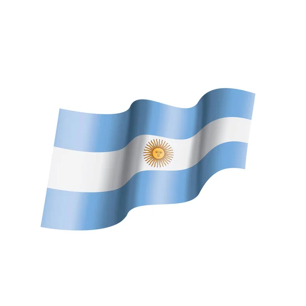 Drapeau argentin, illustration vectorielle sur fond blanc — Image vectorielle