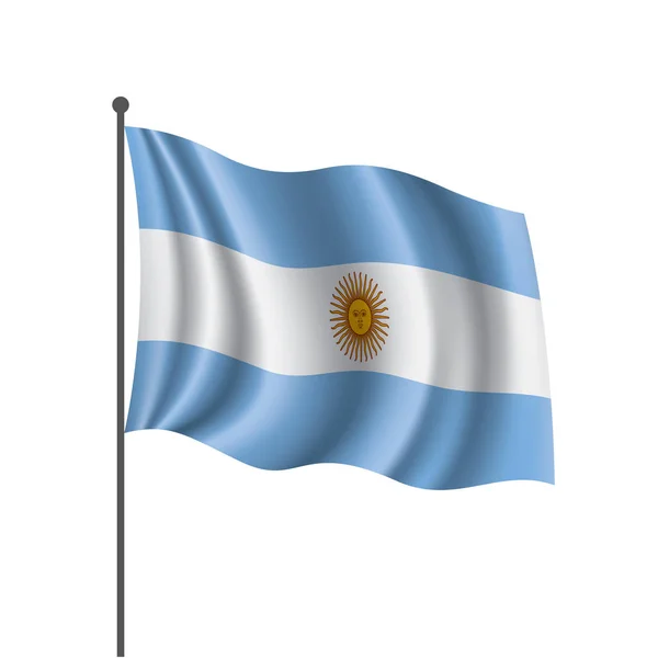 Drapeau argentin, illustration vectorielle sur fond blanc — Image vectorielle