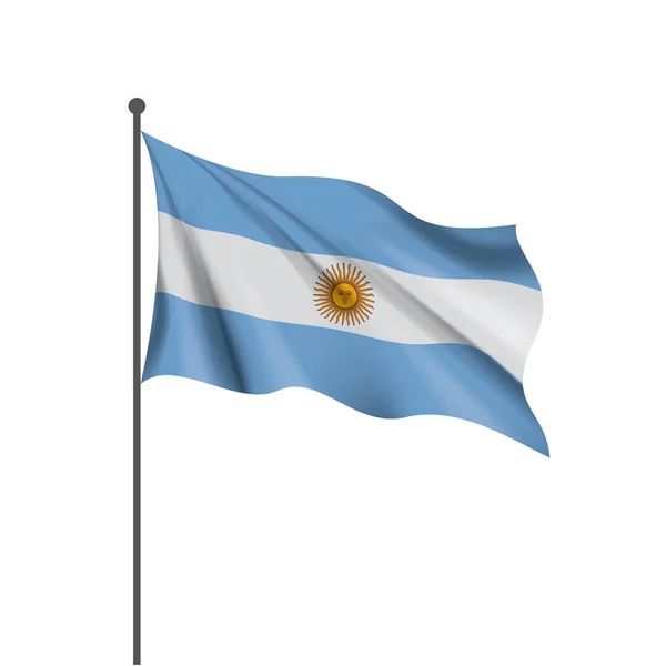 Drapeau argentin, illustration vectorielle sur fond blanc — Image vectorielle