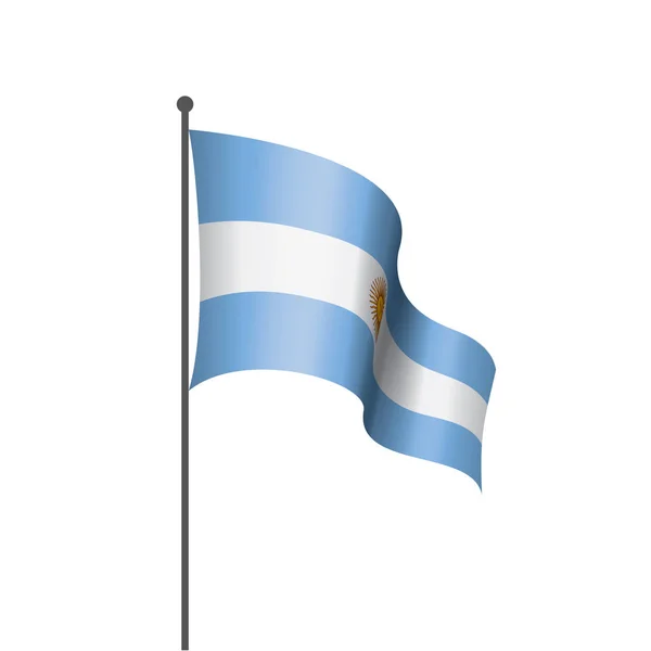 Argentinas flagg, vektorillustrasjon på hvit bakgrunn – stockvektor