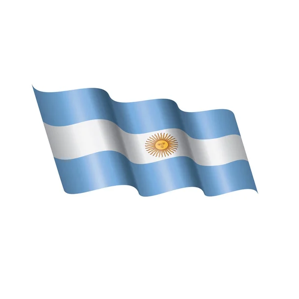 阿根廷旗子, 矢量例证在白色背景 — 图库矢量图片