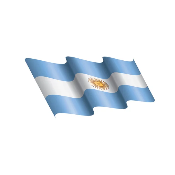 Bandera Argentina, ilustración vectorial sobre fondo blanco — Vector de stock