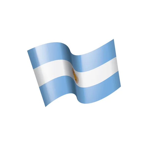 Argentina flagga, vektorillustration på vit bakgrund — Stock vektor