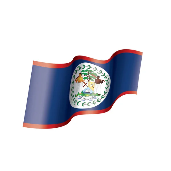 Belize zászló, egy fehér háttér vektor illusztráció — Stock Vector
