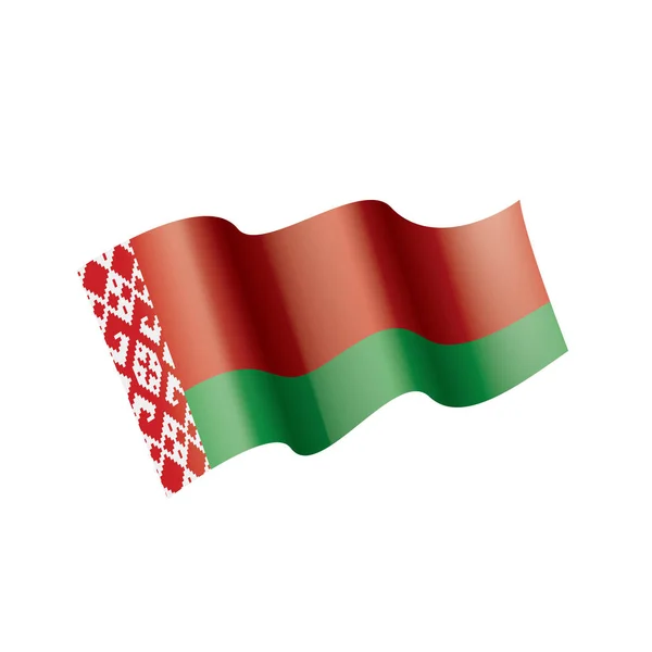 Флаг Беларуси, векторная иллюстрация на белом фоне — стоковый вектор