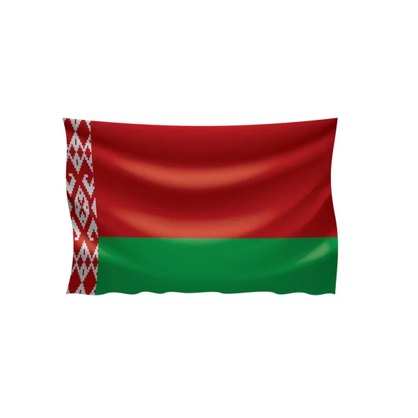 Fehéroroszország zászló, egy fehér háttér vektor illusztráció — Stock Vector