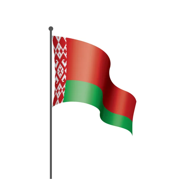 Bandeira da Bielorrússia, ilustração vetorial sobre um fundo branco — Vetor de Stock