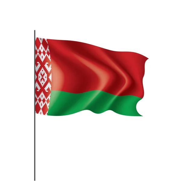Weißrussland-Flagge, Vektorabbildung auf weißem Hintergrund — Stockvektor