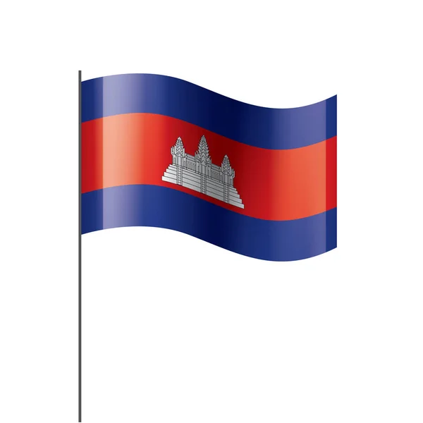 Cambodia flag, vector illustration on a white background — Stock Vector