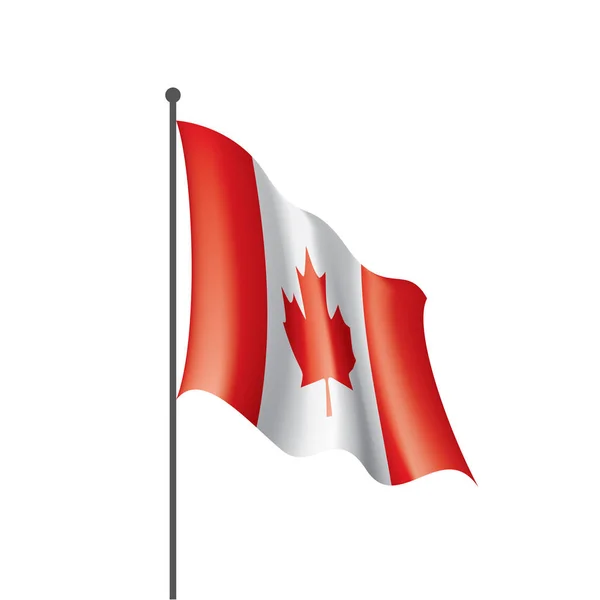 カナダの国旗は、白の背景にベクトル画像 — ストックベクタ