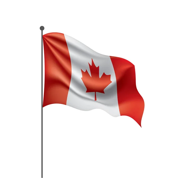 Drapeau du Canada, illustration vectorielle sur fond blanc — Image vectorielle