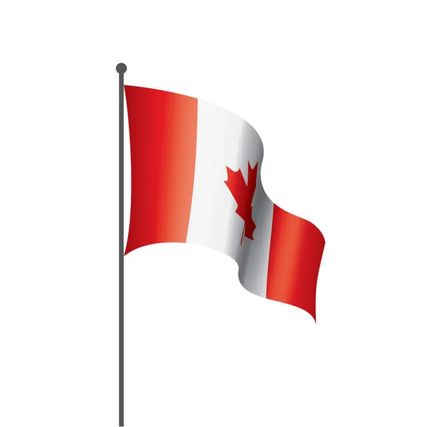 Drapeau du Canada, illustration vectorielle sur fond blanc — Image vectorielle