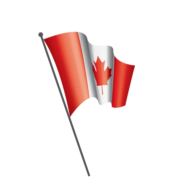 Drapeau du Canada, illustration vectorielle sur fond blanc — Image vectorielle