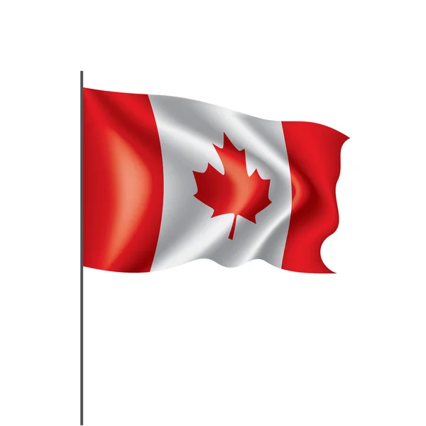 Vlag van Canada, vectorillustratie op een witte achtergrond — Stockvector