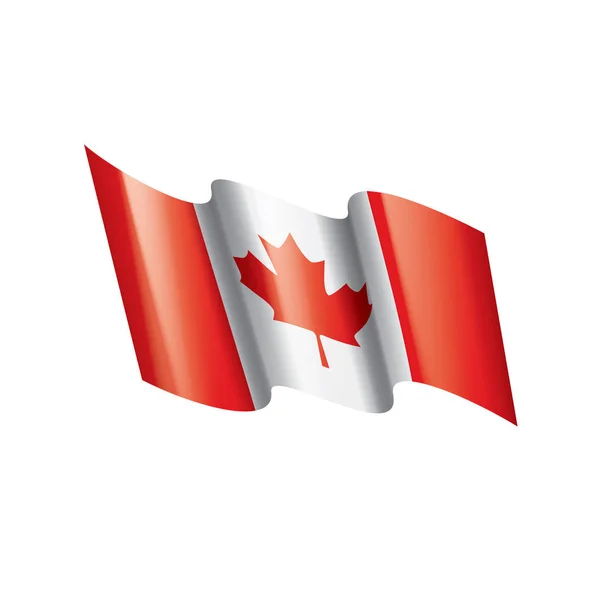 Drapeau du Canada, illustration vectorielle sur fond blanc — Image vectorielle