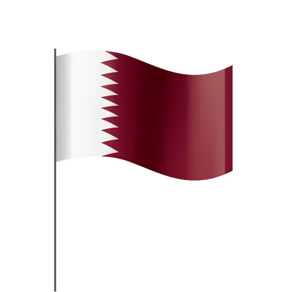 Государственный Флаг Катара Векторная Иллюстрация Белом Фоне — стоковый вектор