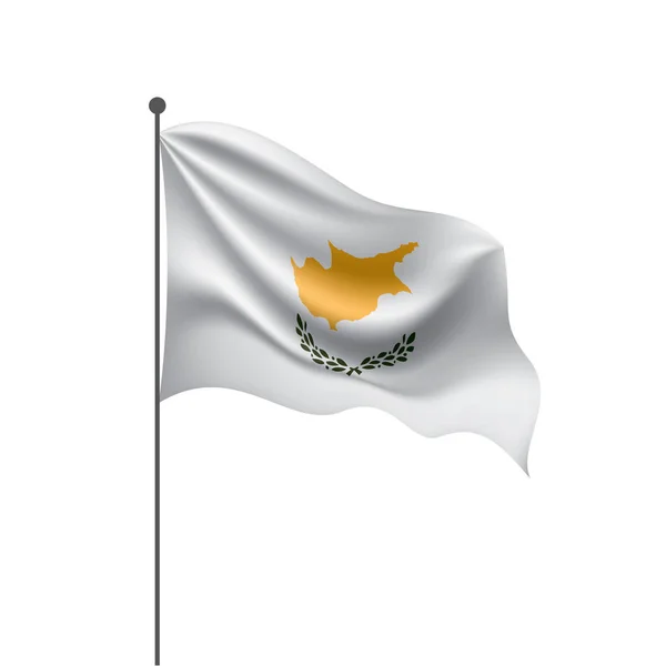 De vlag van Cyprus, vectorillustratie op een witte achtergrond — Stockvector