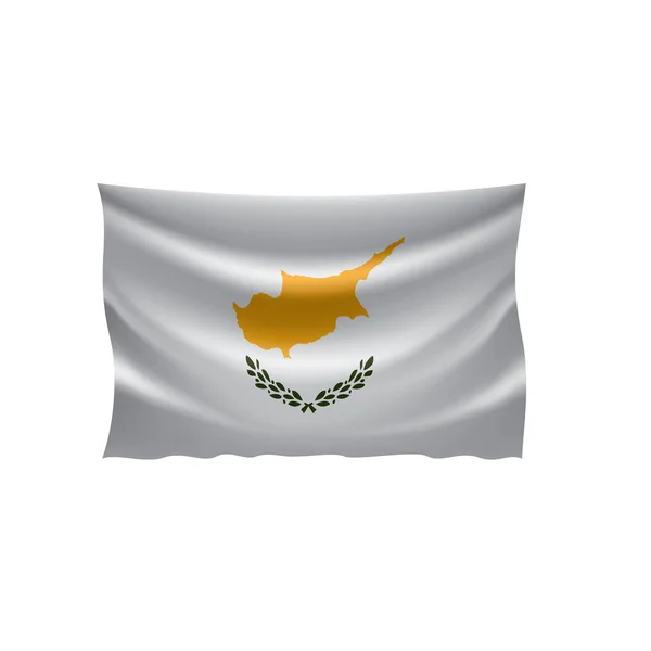 Cypern flagga, vektorillustration på vit bakgrund — Stock vektor