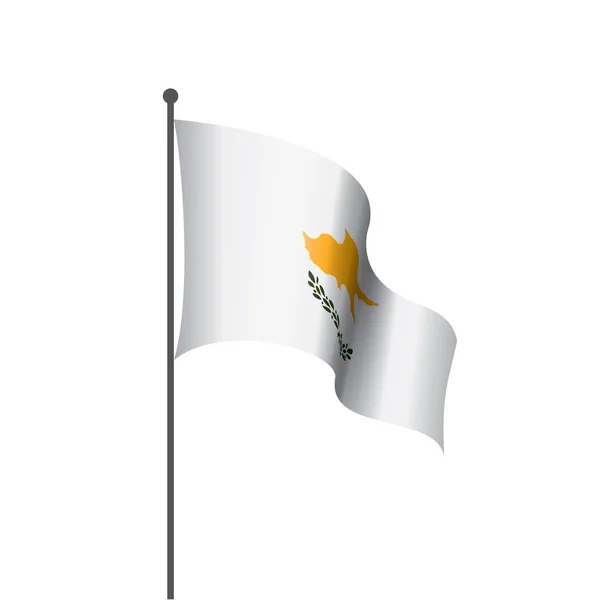 Bandera de Chipre, ilustración vectorial sobre fondo blanco — Vector de stock