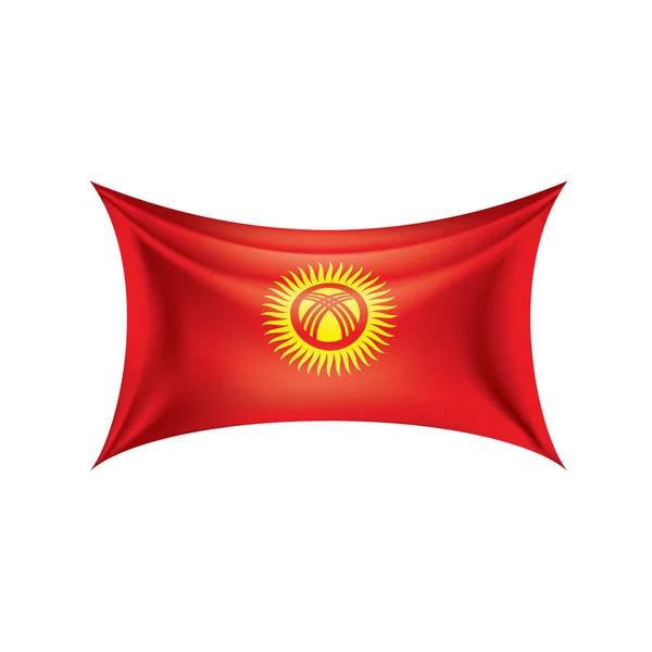 Kirghizia flag, ilustración vectorial sobre fondo blanco — Archivo Imágenes Vectoriales