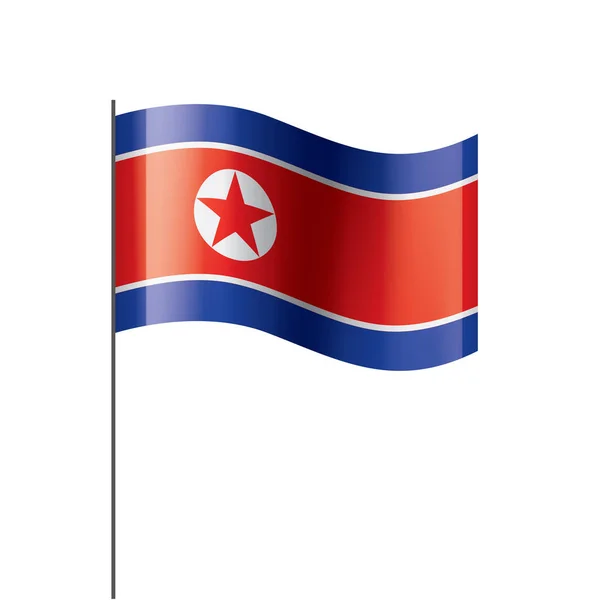 Nordkorea flagga, vektor illustration på en vit bakgrund — Stock vektor