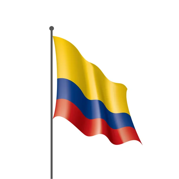 Bandera de Colombia, ilustración vectorial sobre fondo blanco — Vector de stock